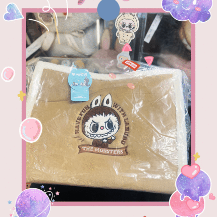 POP LAND Classic Bag Series - Labubu Plush Tote Bag (Brown)