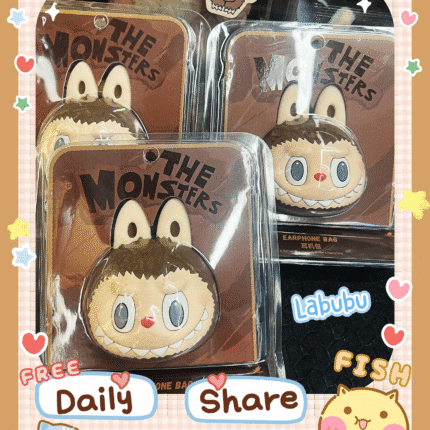 POP MART Labubu Originals - Brown Silicone Earphone Case