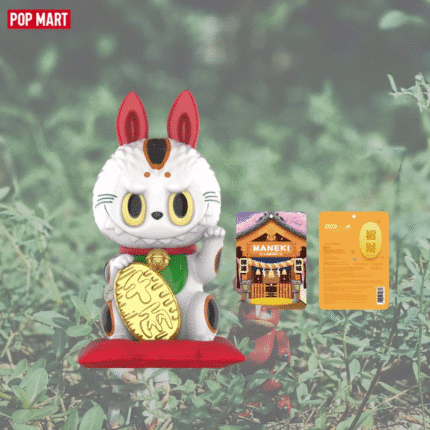 POP MART x How2work MANKEKI LABUBU Lucky Cat Hang Tag